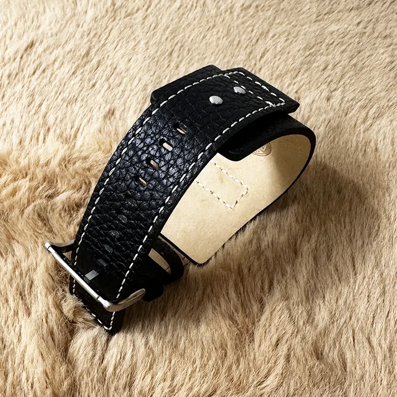 Fossil Big Band Black Leather Watch Strap -Craftsmanship Timepieces